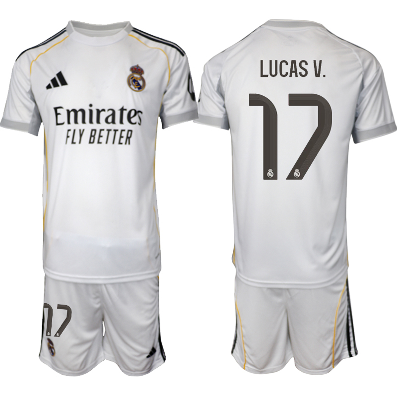Men 2025-2026 Club Real Madrid home white #17 Soccer Jersey 01->real madrid jersey->Soccer Club Jersey